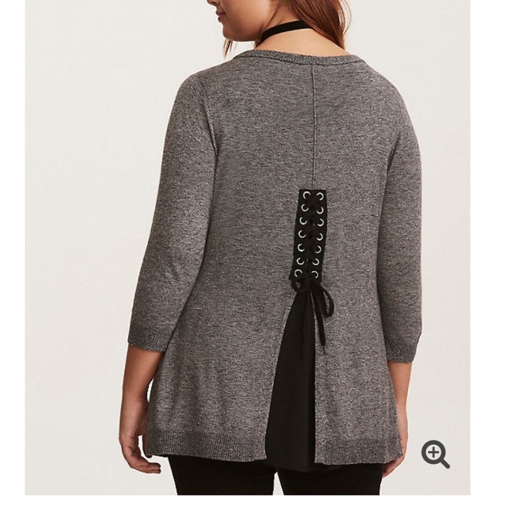 Torrid overlay corset sweater